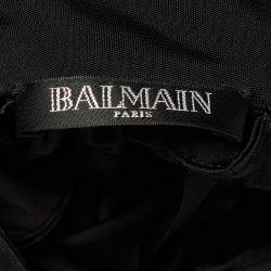 مملوكة مسبقًا Balmain Black Jersey Crop Top S