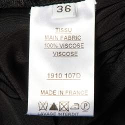 مملوكة مسبقًا Balmain Black Jersey Crop Top S