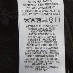 Pre Owned فستان قصير بالمان أوف شولدر مقلم شفاف أسود مقاس صغير - سمول