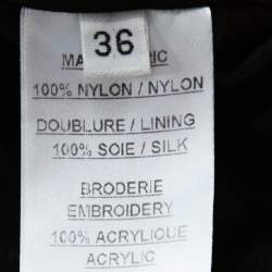 Pre Owned Balmain Gold & Black Sequin Embellished Mini Dress S