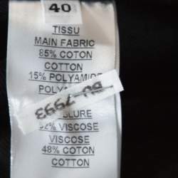 Pre Owned Balmain Monochrome Jacquard Geometric Pattern Double Breasted Jacket M