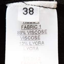 Pre Owned Balmain Black Sheer Paneled Bodycon Dress M