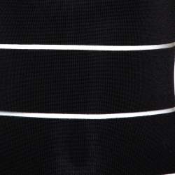 Pre Owned Balmain Black Sheer Paneled Bodycon Dress M