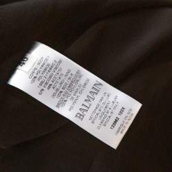 Pre Owned Balmain Monochrome Baroque Sequin Embellished Mini Dress M