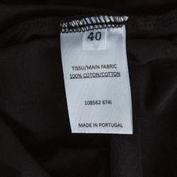 Pre Owned Balmain Grey Tie Dye Cotton Logo Print Sleeveless T Shirt M