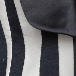 Pre Owned Balmain Monochrome Striped Open Front Blazer M