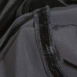 Pre Owned Balmain Black Velvet Studded Mini Dress M