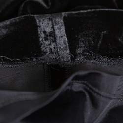 Pre Owned Balmain Black Velvet Studded Mini Dress M