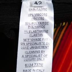 Pre Owned Balmain Multicolor Striped Knit Long Sleeve Mini Dress L