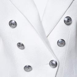 Pre Owned Balmain White Double Breasted Tailored Blazer M