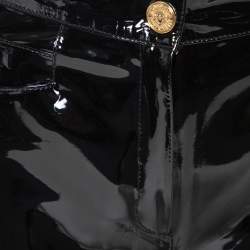 Pre Owned Balmain Black Vinyl High Waist Skinny Trousers M