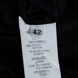 Pre Owned Balmain Black Velvet Stud Embellished One Shoulder Mini Dress L