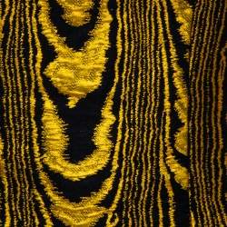 Pre Owned Balmain Black & Gold Jacquard Stripe One Shoulder Mini Dress M