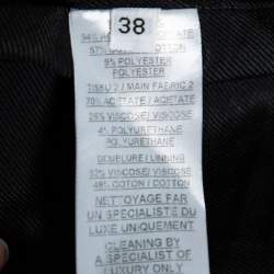 Pre Owned Balmain Black & Gold Jacquard Stripe One Shoulder Mini Dress M