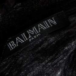 Balmain Multicolor Cotton Faded Tiger Print Distressed Oversized T-Shirt M