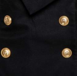 Pre Owned Balmain Black Double Breasted Halter Vest M