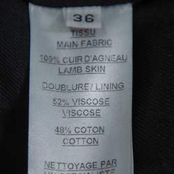 Pre Owned Balmain Black Suede Hook and Eye Front Fitted Jacket S