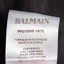 Pre Owned Balmain Pink Wool Double Breasted Blazer M