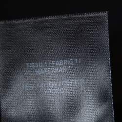 Pre Owned Balmain Black Logo Printed Cotton Crop Top XXS