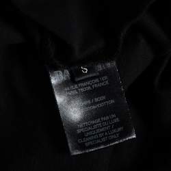 Pre Owned Balmain Black Cotton Logo Embellished Sleeveless T-Shirt S