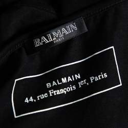 Pre Owned Balmain Black Cotton Logo Embellished Sleeveless T-Shirt S