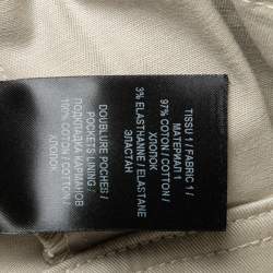 Pre Owned Balmain Beige Stretch Cotton Double Breasted Dress M