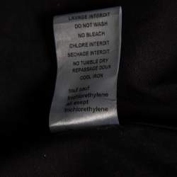 Pre Owned Balmain Black Embroidered & Embellished Cotton Button Front Military Shirt M