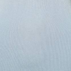 Pre Owned Balmain Light Blue Stretch Knit And Mesh Inset Neck Detailed Bodycon Dress S