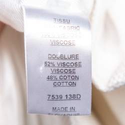 Pre Owned Balmain Off White Textured Double Breasted Blazer S