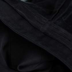 Pre Owned Balmain Monochrome Textured Cotton Button Detail Tailored Blazer S