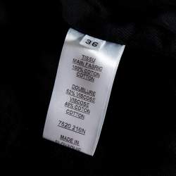 Pre Owned Balmain Monochrome Textured Cotton Button Detail Tailored Blazer S