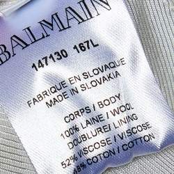 Pre Owned Balmain Salmon Pink Wool Double Breasted Blazer M