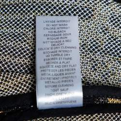 Pre Owned Balmain Black-Gold Jacquard Knit Cardigan L