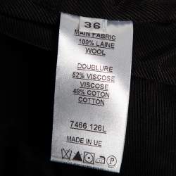Pre Owned Balmain Black Wool Double Breasted Blazer S