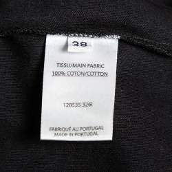 Pre Owned Balmain Black Cotton Logo Printed Tank Top M