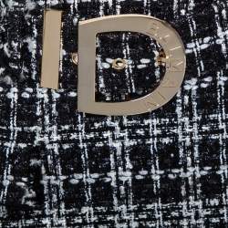 Balmain Monochrome Tweed & Lurex Belted Mini Skirt S