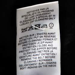 Pre Owned Balmain Monochrome Lurex Tweed Belted Mini Skirt S