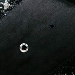 Pre Owned Balmain Monochrome Lurex Tweed Belted Mini Skirt S