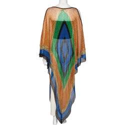 Pre Owned Balmain Multicolor Lurex Crochet Poncho (One Size)