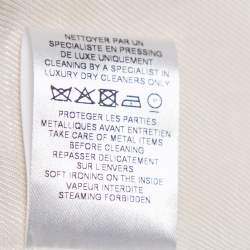 Pre Owned Balmain Cream Wool Double Breasted Blazer XL