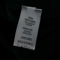 Pre Owned Balmain Green Jersey Embellished Detailed Ruched Dress M