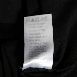 Pre Owned Balmain Black Cotton Metal & Leather Shoulder Trim Sleeveless T-Shirt S