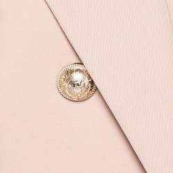 Pre Owned Balmain Beige Cotton Double Breasted Fitted Blazer XL