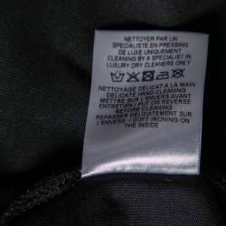 Pre Owned Balmain Black Cotton Logo Patch Top L