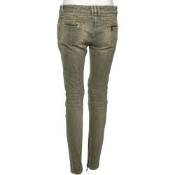 green balmain jeans