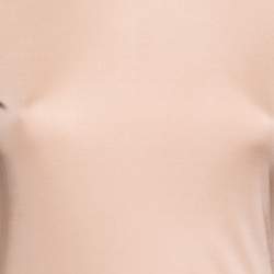Balmain Nude Stretch Knit Long Sleeve Bodysuit M 
