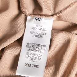 Balmain Nude Stretch Knit Long Sleeve Bodysuit M 