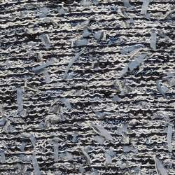 Pre Owned Balmain Blue Tweed Fringed Long Sleeve Mini Dress S