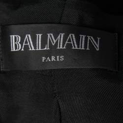 Balmain Black Wool Shawl Collar Blazer M