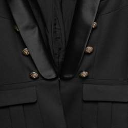 Balmain Black Wool Shawl Collar Blazer M